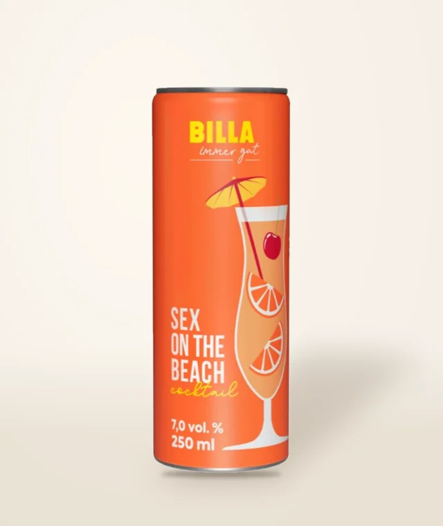 BILLA immer gut Sex on the Beach Cocktail, 250-ml-Dose
